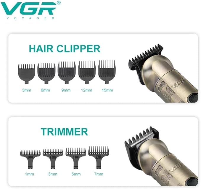 مجموعة العناية والحلاقة المتكاملة للرجال VGR V-109 الاحترافية (6 في 1) - مقاومة للماء