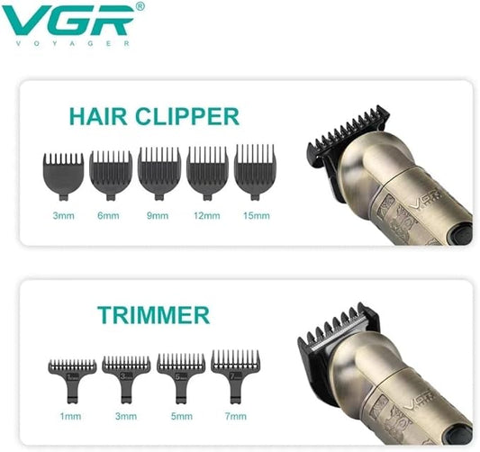 مجموعة العناية والحلاقة المتكاملة للرجال VGR V-109 الاحترافية (6 في 1) - مقاومة للماء