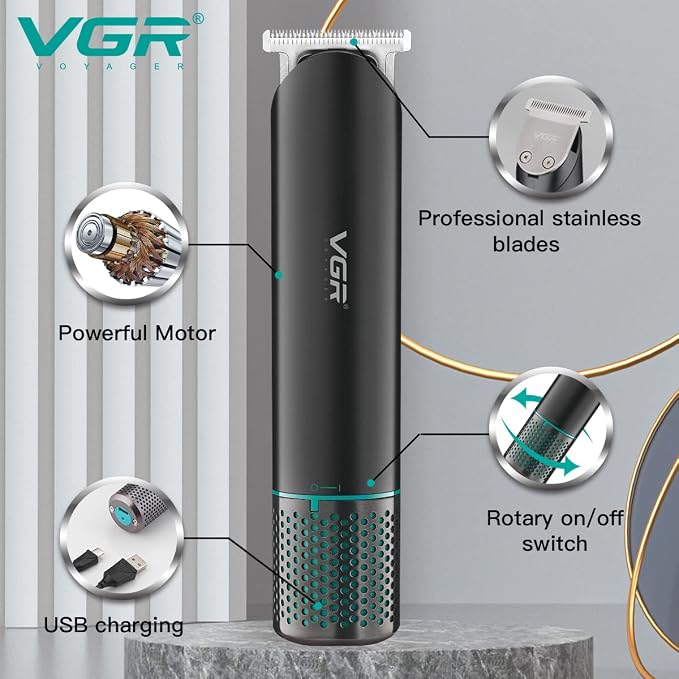 ماكينة حلاقة وتحديد الشعر اللاسلكية VGR V-250 الاحترافية بشفرات ستانلس ستيل
