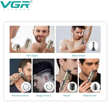 مجموعة العناية والحلاقة المتكاملة للرجال VGR V-109 الاحترافية (6 في 1) - مقاومة للماء