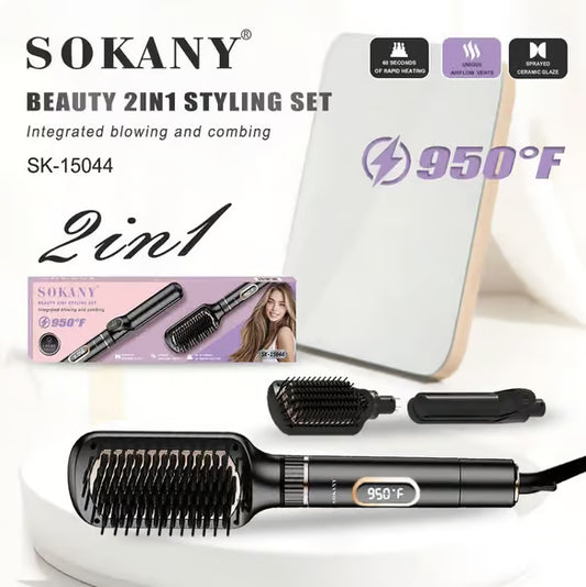 فرشه شعر مشط + مكواه سوكاني SK-15044 2*1