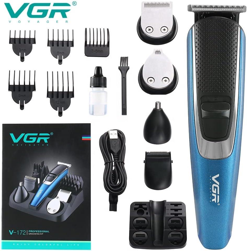 مجموعة العناية والحلاقة الشاملة للرجال VGR V-172 الاحترافية (5 في 1)