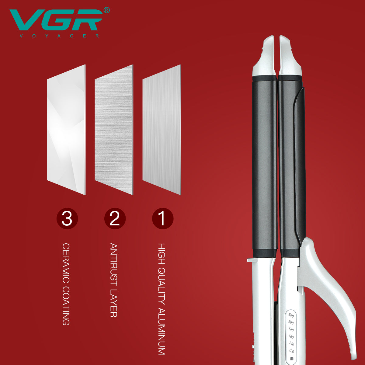 مكواة ستريت وكيرلي VGR 558 2*1