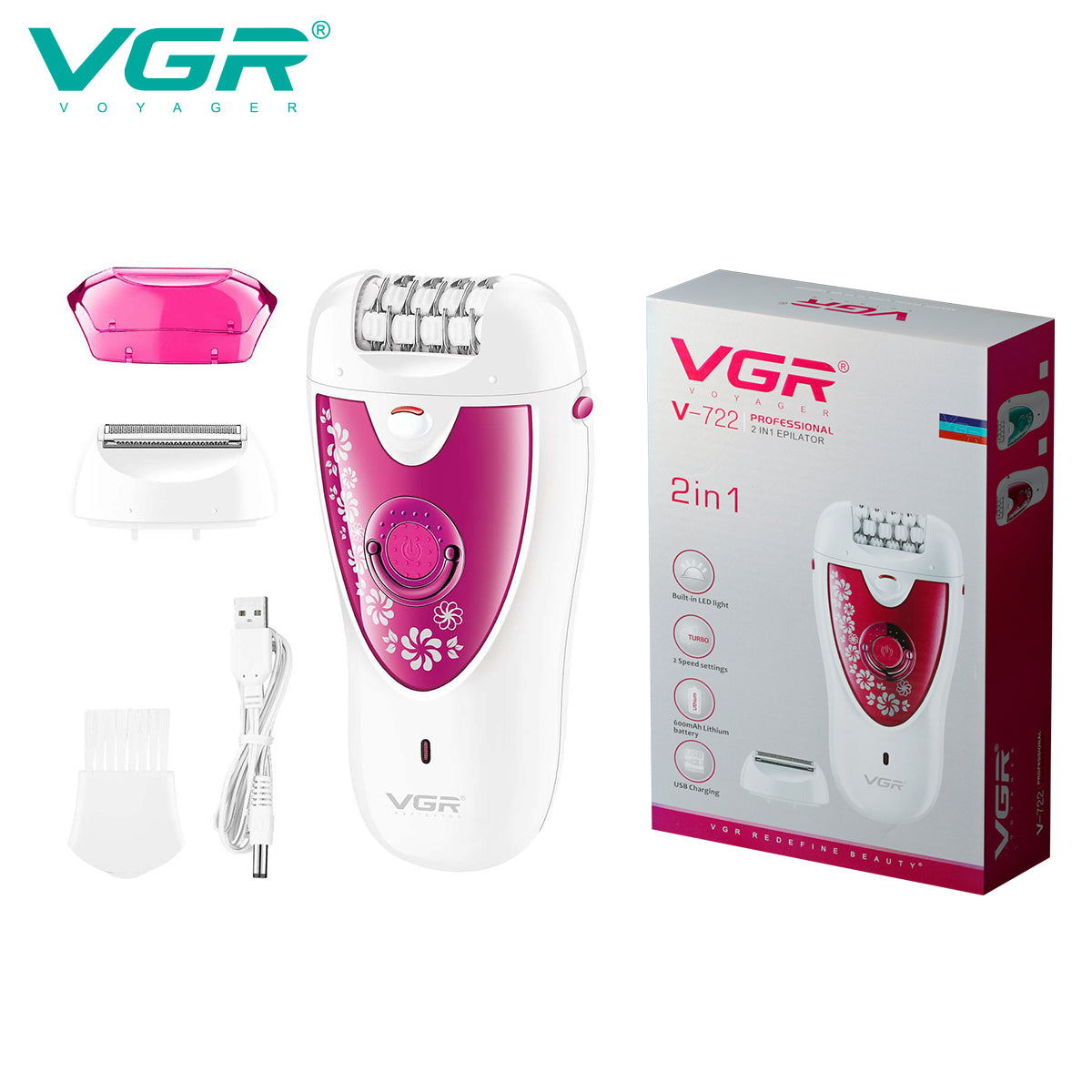 ماكينة ازالة الشعر النسائية VGR 722