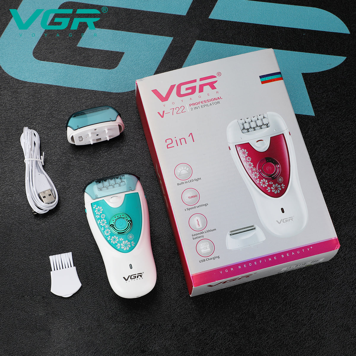 ماكينة ازالة الشعر النسائية VGR 722