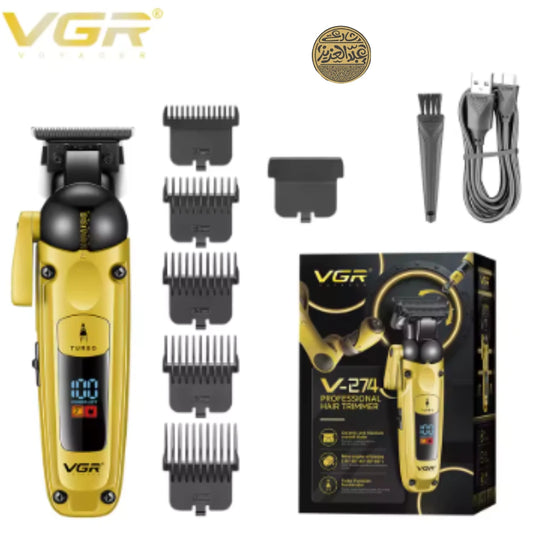 ماكينة حلاقة وتحديد الشعر واللحية الاحترافية VGR V-274 بشاشة ديجيتال