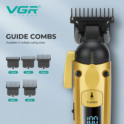 ماكينة حلاقة وتحديد الشعر واللحية الاحترافية VGR V-274 بشاشة ديجيتال